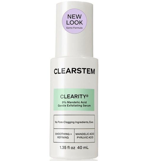 CLEARSTEM - CLEARITY The Blackhead Dissolver Mandelic Acid Serum - Vitamin C, Turmeric, Collagen Boost - All Skin Types - Facial Skin Care Products - Gluten Free, Cruelty Free - 1.35 Fl Oz / 40ml