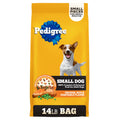 Pedigree Small Dogs Dry Dog Food, Grilled Steak and Vegetable, 14 lb | 100% complete & balanced, 36 vitamins & minerals, Omega-6 & Zinc, natural fibers for digestion, immune support