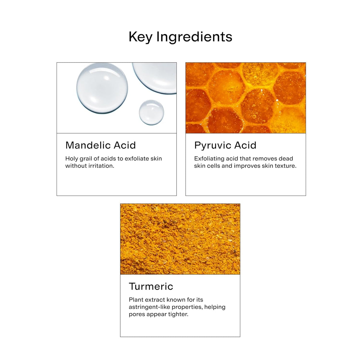 CLEARSTEM - CLEARITY The Blackhead Dissolver Mandelic Acid Serum - Vitamin C, Turmeric, Collagen Boost - All Skin Types - Facial Skin Care Products - Gluten Free, Cruelty Free - 1.35 Fl Oz / 40ml