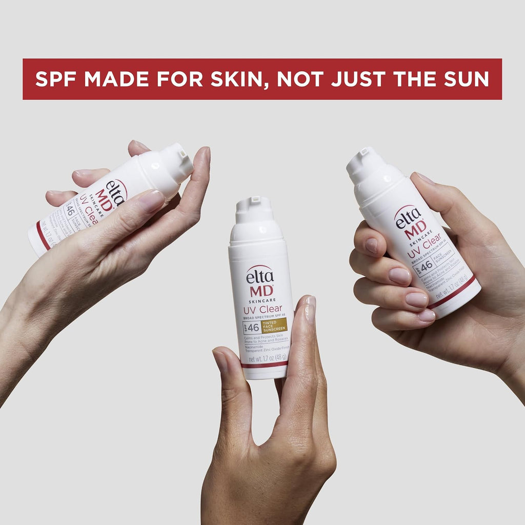 EltaMD UV Sheer Face and Body Sunscreen SPF 50+,Oil Free,No White Cast Sunscreen for Face and Body,Zinc Oxide Formula,3.0 oz Tube,(Pack of 2)