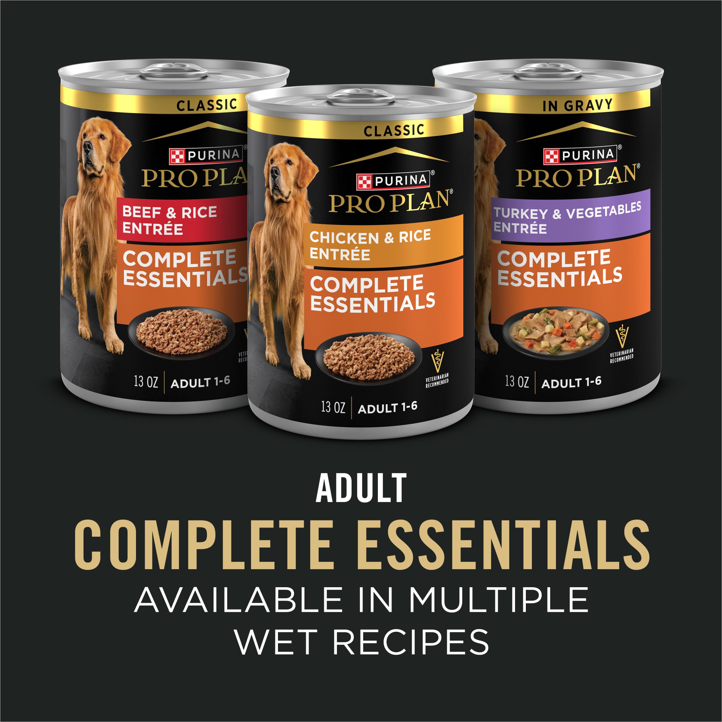 Purina Pro Plan Complete Essentials Shredded Blend Beef and Rice Dog Food Dry Formula with Probiotics for Dogs - 15 lb. Bag